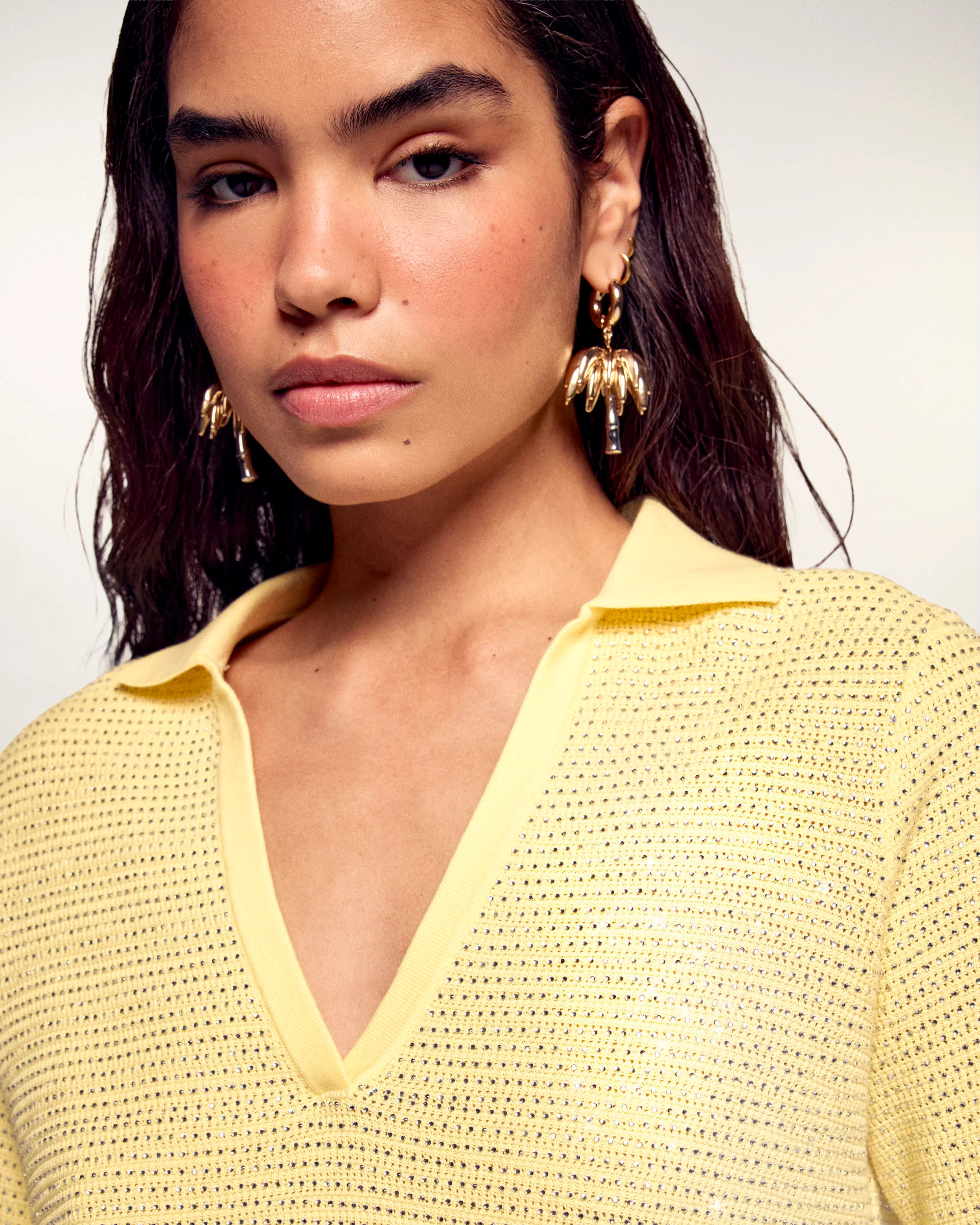 Polo Manches Courtes à Strass (S26 / FEMME / STAR YELLOW) - Image 5