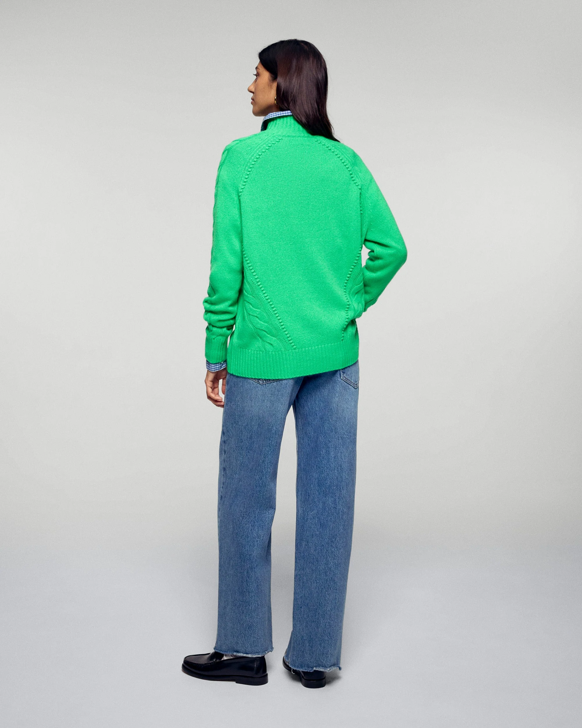 Pull Col Montant (H25 / FEMME / Cosmic Green) - Image 5