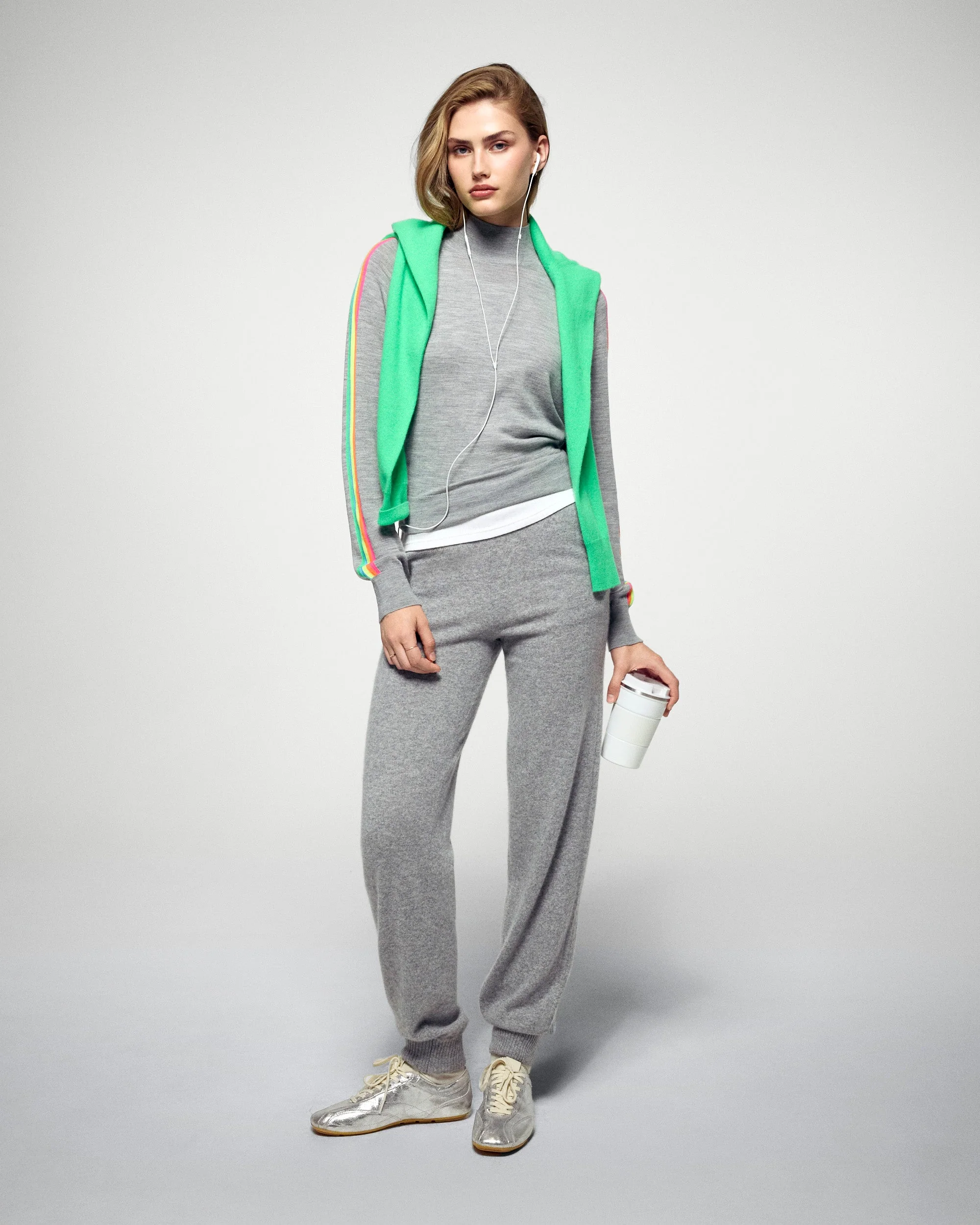 Pull Col Montant (H25 / FEMME / Gris Chiné Foncé / RWS) - Image 2