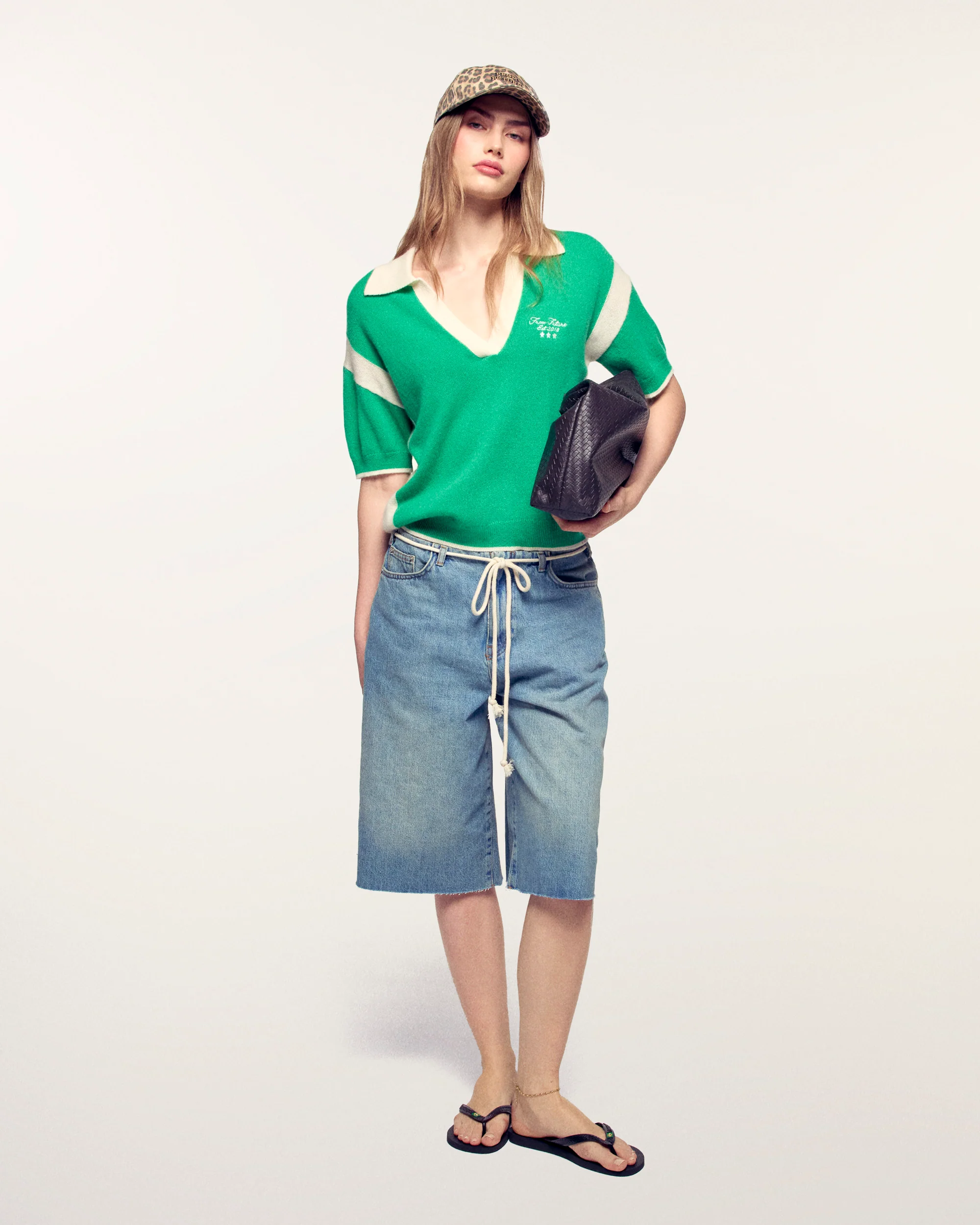 Pull Col Polo Bicolore Sport (S26/ FEMME/ Garden Party Green) - Image 4