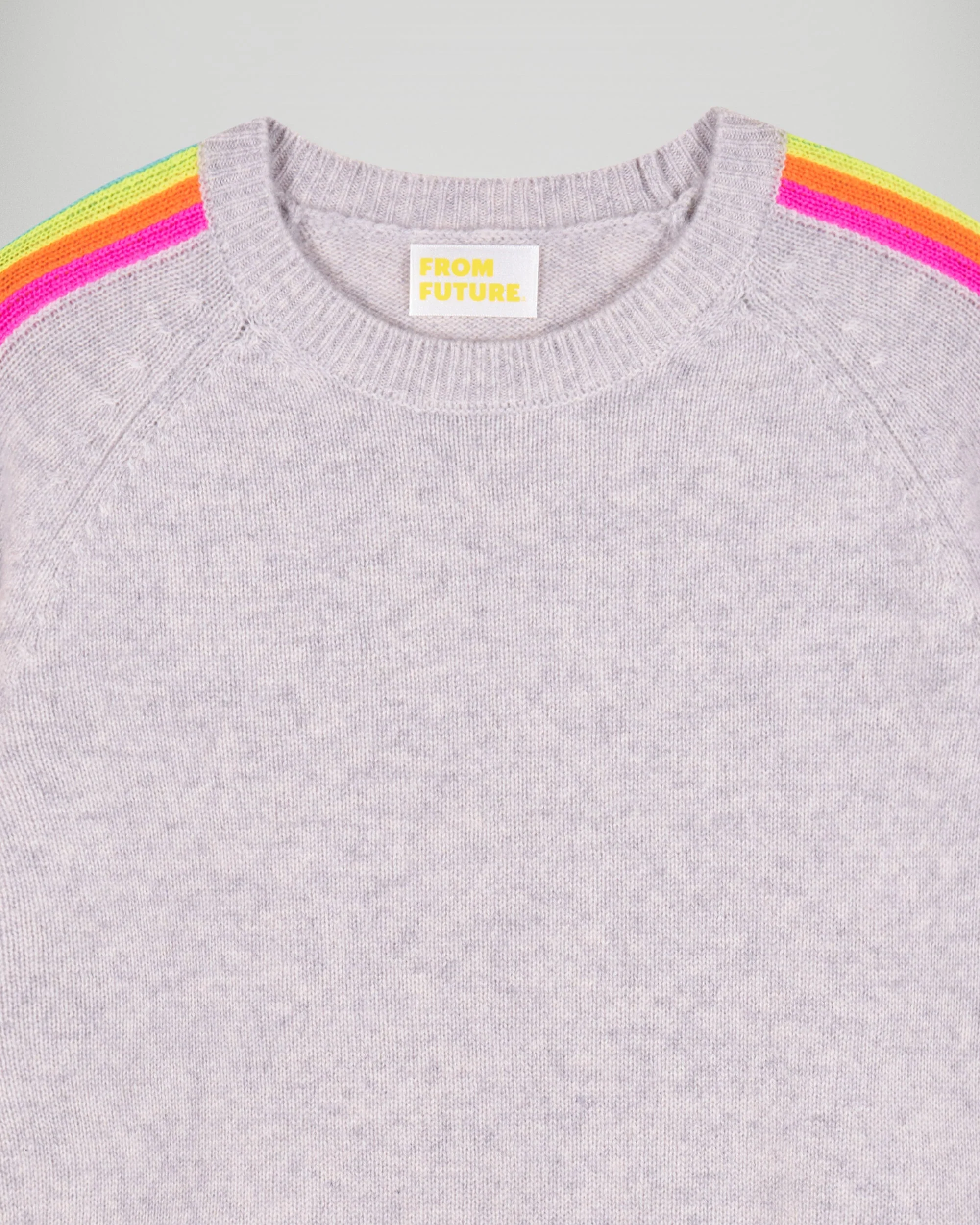 Pull Col Rond (H25 / FEMME / Gris Chiné Clair) - Image 6