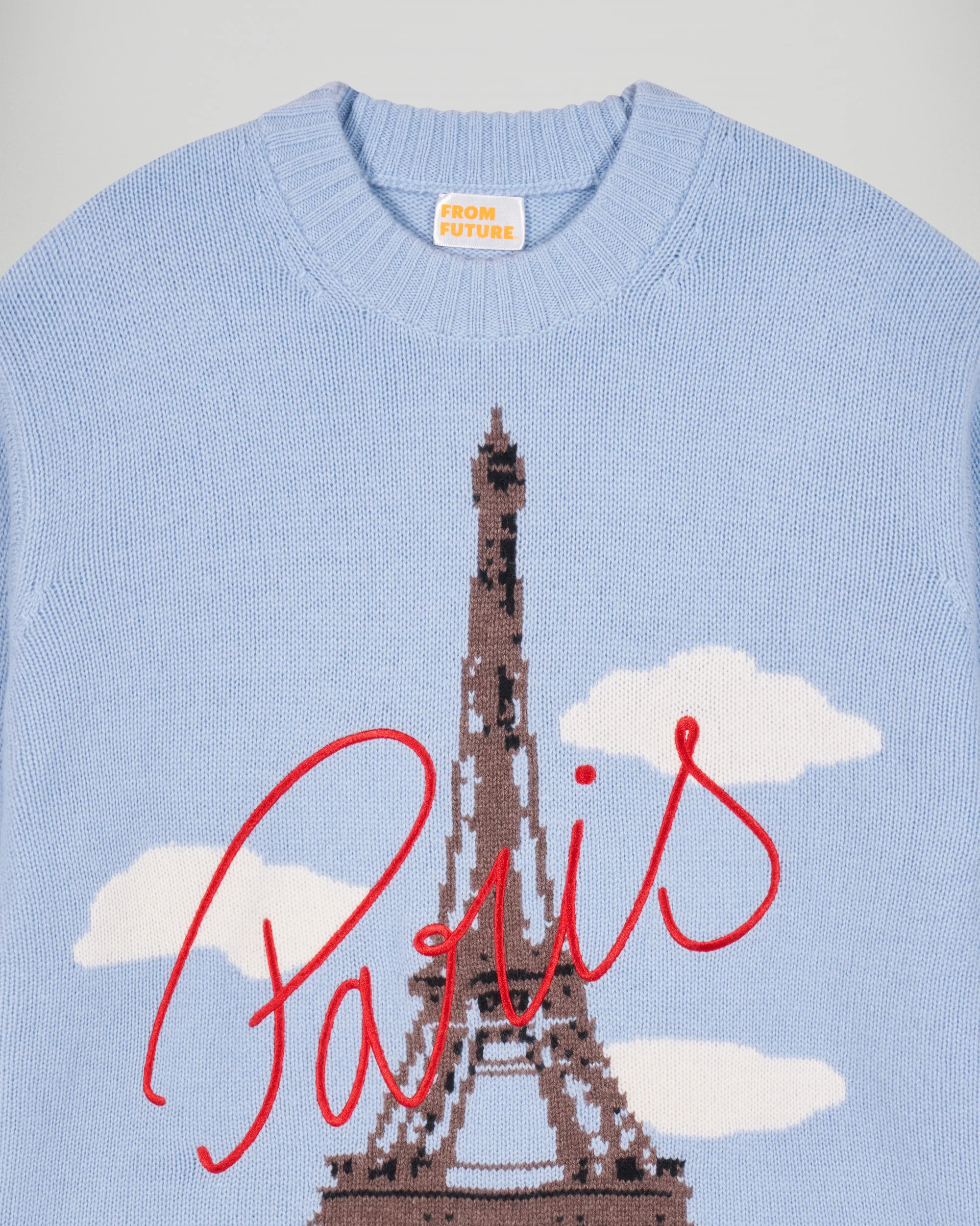 Pull Col Rond Paris (H25 / FEMME / Smooth Blue) - Image 7