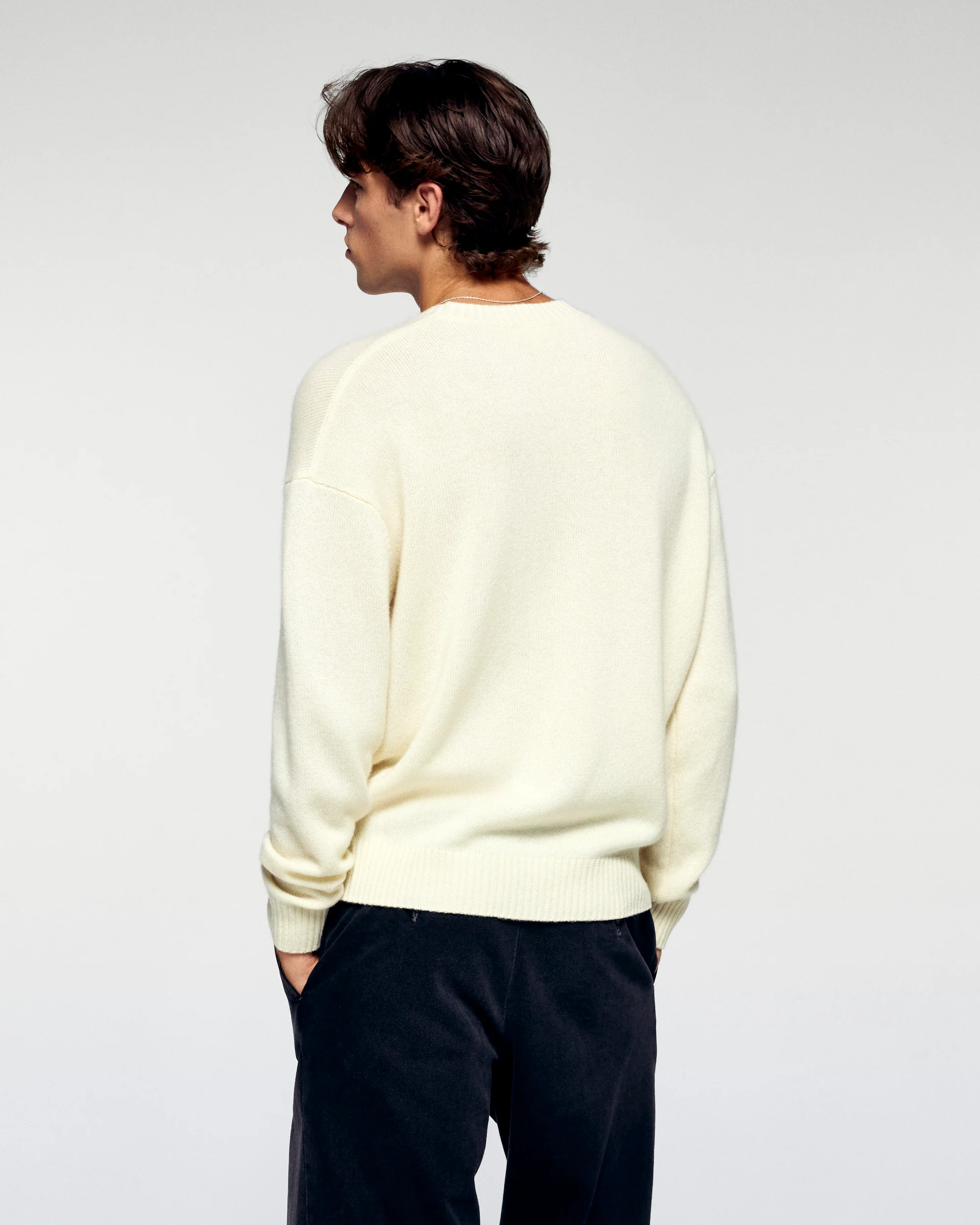 Pull Col Rond Paris (H25 / HOMME / Ecru) - Image 4