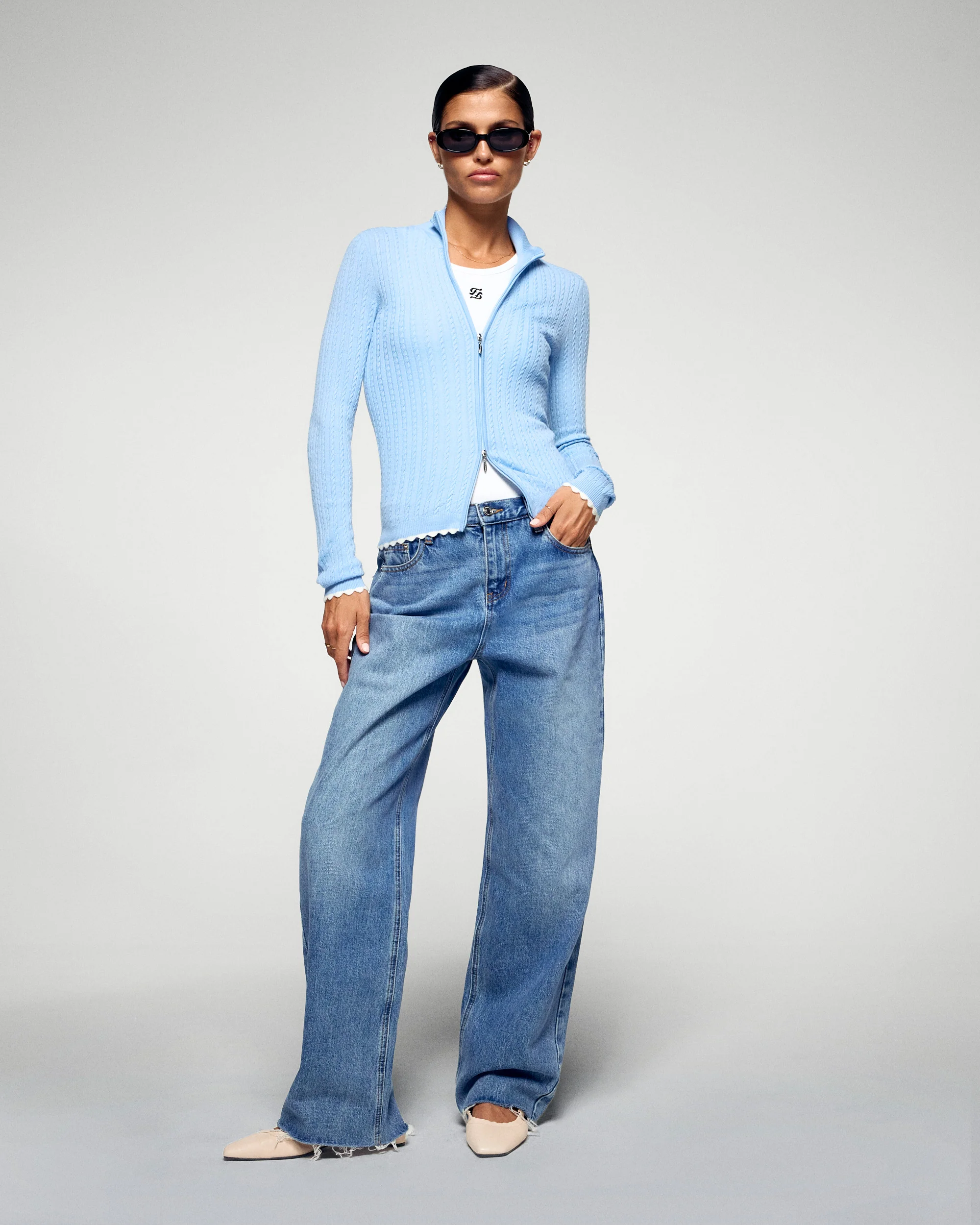 Pull Gilet (H25 / FEMME / Baby Blue / RWS) - Image 3