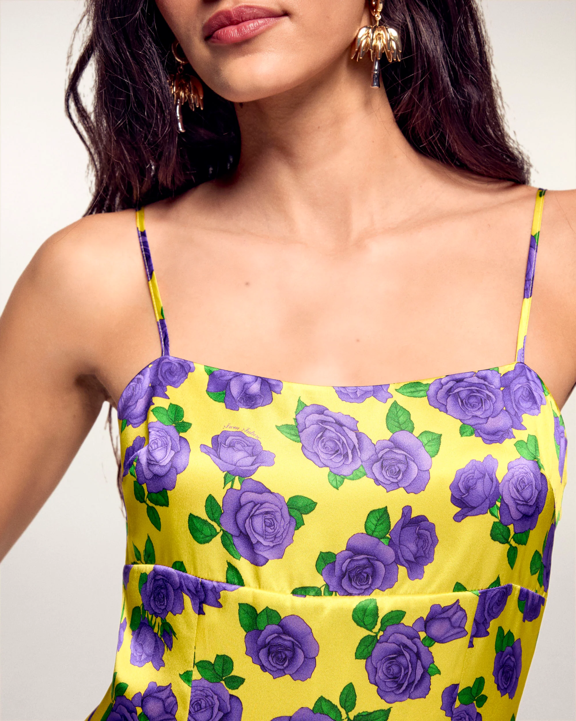 Robe Courte Bretelles (PERM / FEMME / Golden Garden) - Image 2