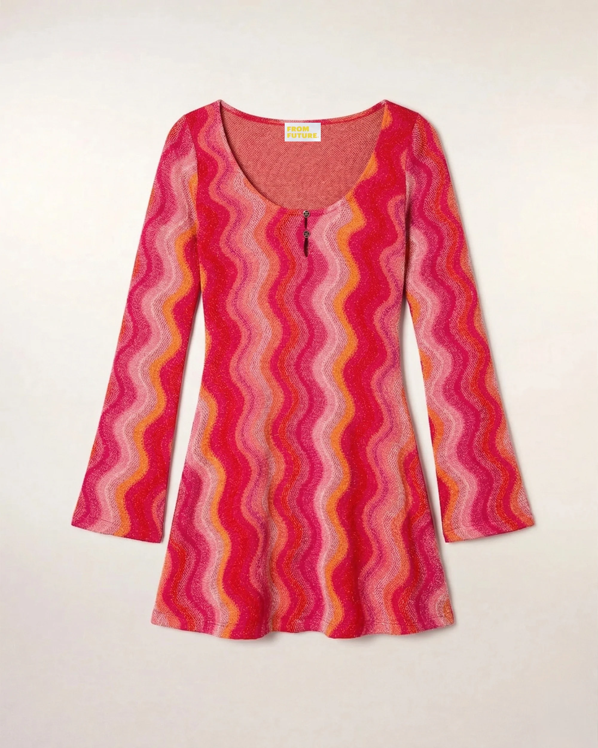 Robe Courte Décolleté Bouton Bijou (S26 / FEMME / Brazil Sunset) - Image 6