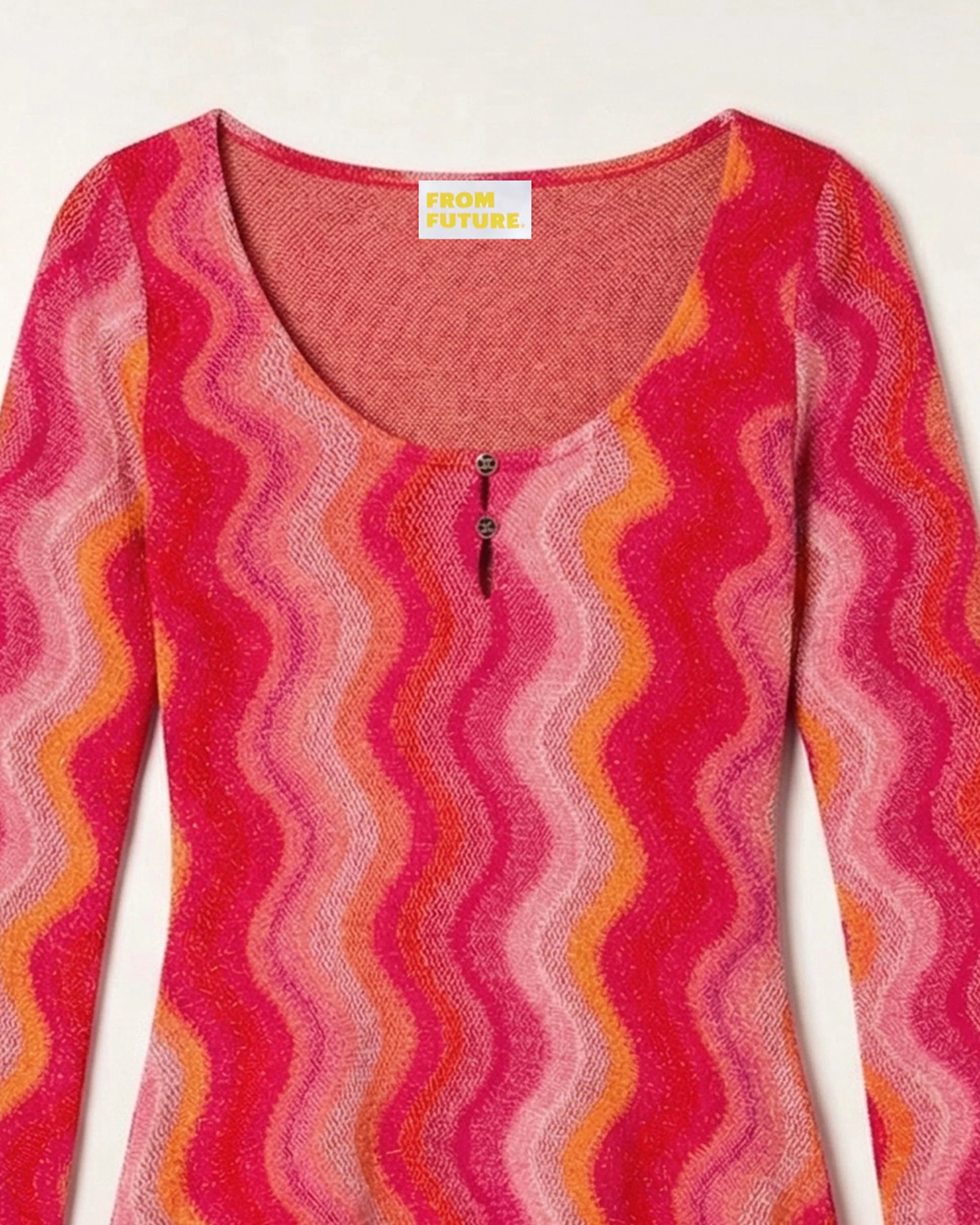 Robe Courte Décolleté Bouton Bijou (S26 / FEMME / Brazil Sunset) - Image 7