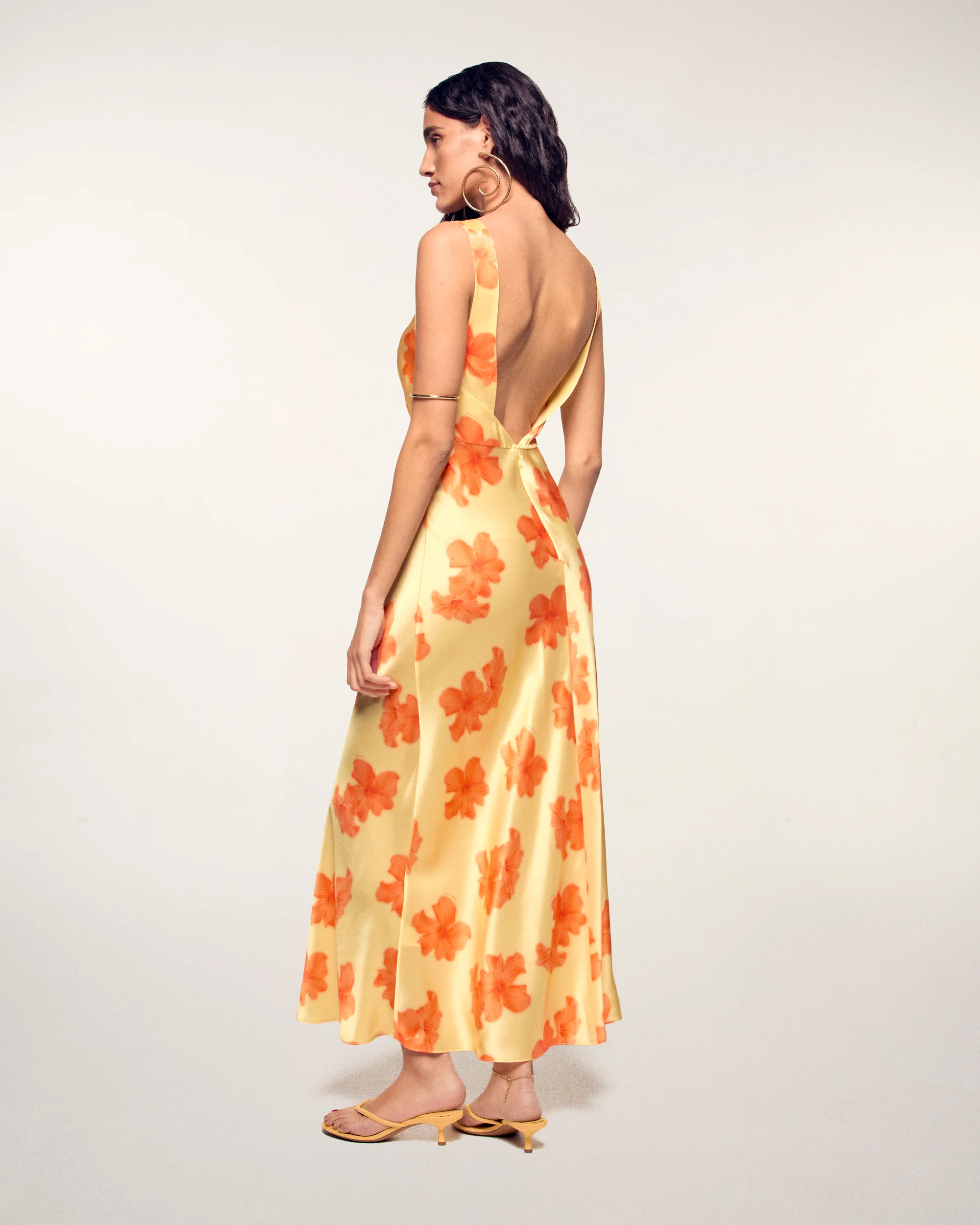 Robe Longue Dos Nu (S26/ FEMME/ Sunny hibiscus) - Image 4