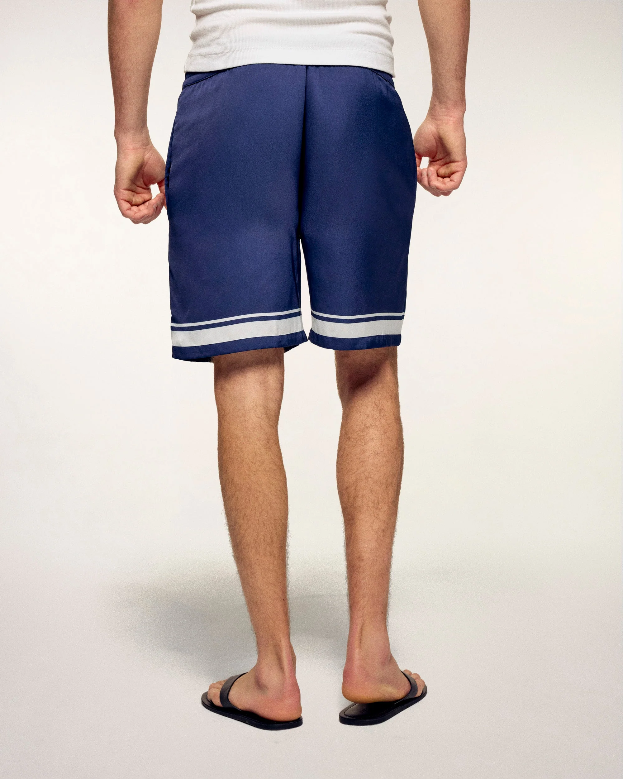 Short Bermuda Style Bowling à Broderie (S26 / HOMME / Navy) - Image 4