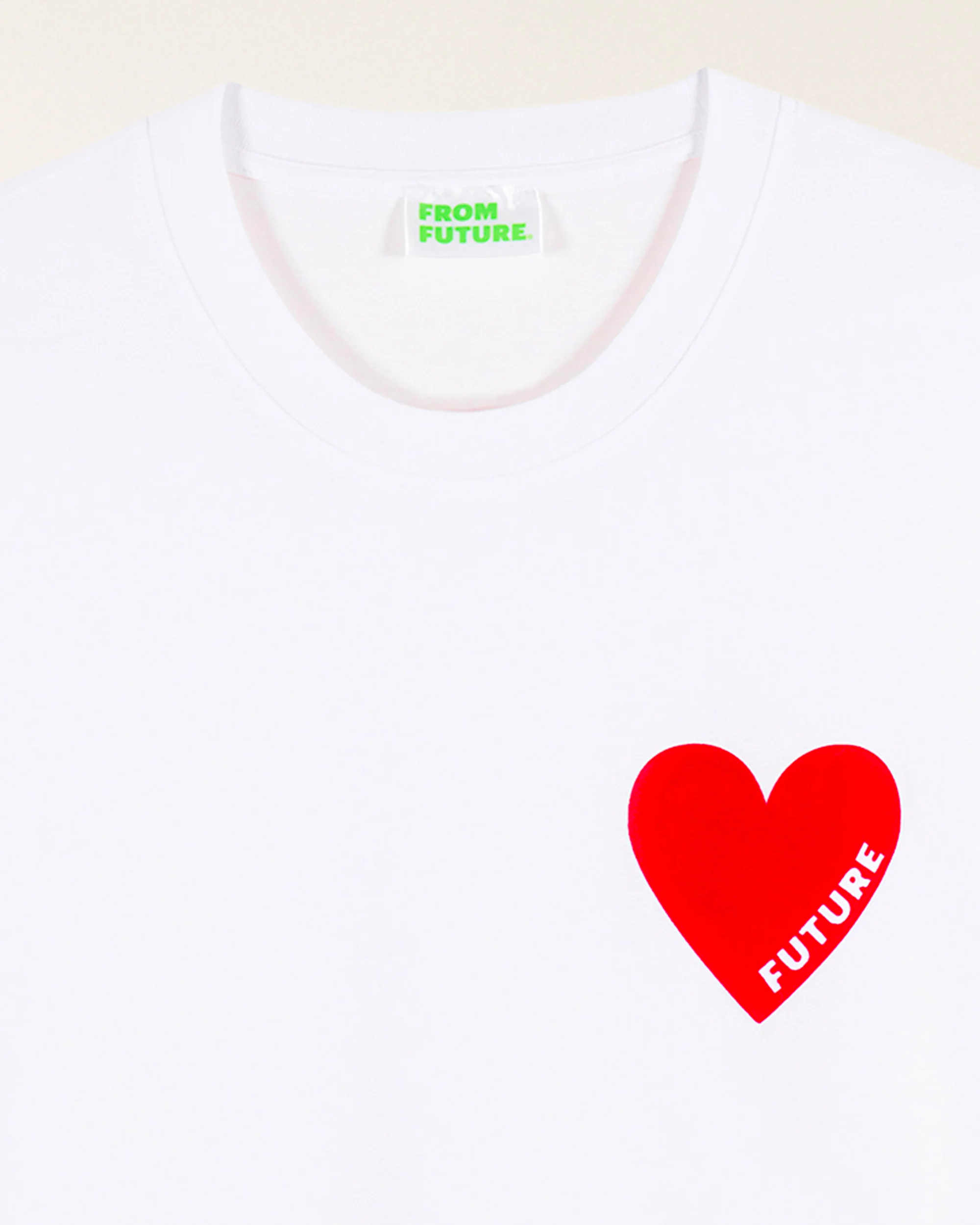 T-shirt Col Rond Manches Courtes Cœur (S25 / HOMME / Blanc) - Image 6